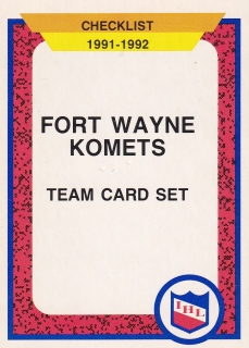 91-92 ProCards - Fort Wayne Komets č. 262