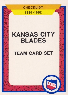 91-92 ProCards - Kansas City Blades č. 527