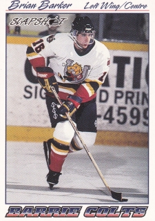 95-96 Slapshot OHL - Brian BARKER č. 20