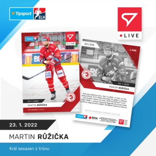 21-22 Tipsport Extraliga - Martin RŮŽIČKA č. L-088 x/73