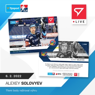 21-22 Tipsport Extraliga - Alexey SOLOVYEV L-096 PŘEDPRODEJ