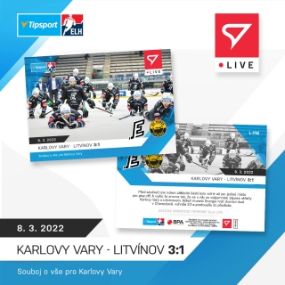 21-22 Tipsport Extraliga - KARLOVY VARY-LITVÍNOV 3:1 L-118 PŘEDPRODEJ