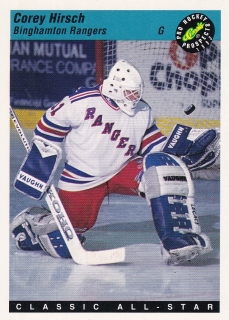 Corey HIRSCH 1993 Classic Pro Hockey Prospects č. 65