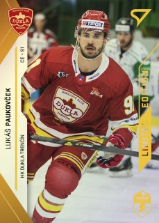 21-22 Tipos Extraliga - Lukáš PAUKOVČEK č. 122 GOLD x/15