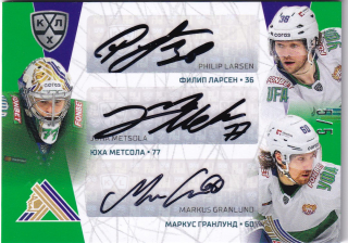 21-22 KHL - Philip LARSEN/Juha METSOLA/Markus GRANLUND č. TRI-A08 5/5
