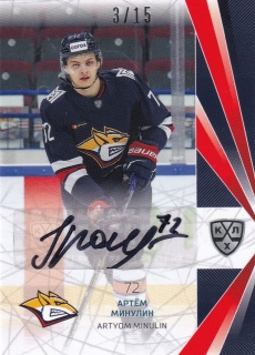 21-22 KHL - Artyom MINULIN č. MMG-A03 3/15