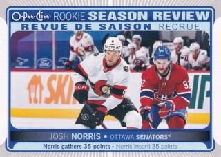 21-22 OPC - Josh NORRIS č. 546 Rookie Season Review
