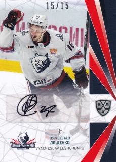 21-22 KHL - Vyacheslav LESHCHENKO č. NKH-A06 15/15