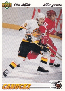 91-92 Upper Deck French - Gino ODJICK č. 195