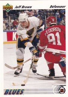 91-92 Upper Deck French - Jeff BROWN č. 211