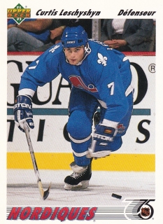 91-92 Upper Deck French - Curtis LESCHYSHYN č. 413