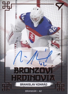 2022 Hokejové Slovensko - Branislav KONRÁD č. BHS-01 AUTO 32/35
