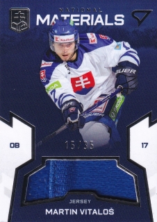 2022 Hokejové Slovensko - Martin VITALOŠ č. NM-MV JERSEY 15/35