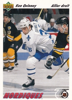 91-92 Upper Deck French - Ken QUINNEY č. 419