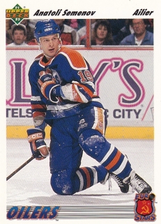 91-92 Upper Deck French - Anatoli SEMENOV č. E4 Euro-Stars