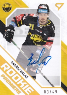 21-22 Tipsport Extraliga - Ondřej BALÁŽ č. RP-30 AUTO 03/49