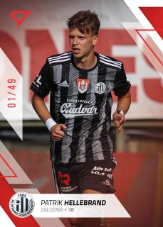 22-23 Fortuna Liga - Patrik HELLEBRAND č. 122 RED x/49