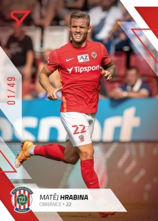22-23 Fortuna Liga - Matěj HRABINA č. 190 RED x/49