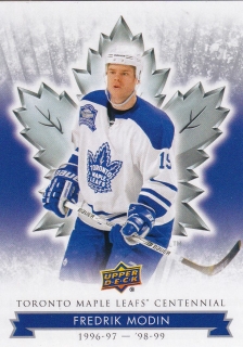 17-18 Toronto Maple Leafs Centennial - Fredrik MODIN č. 40