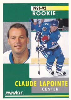91-92 Pinnacle - Claude LAPOINTE č. 313 (RC)