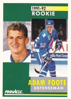 91-92 Pinnacle - Adam FOOTE č. 337 (RC)