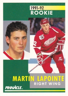91-92 Pinnacle - Martin LAPOINTE č. 355 (RC)
