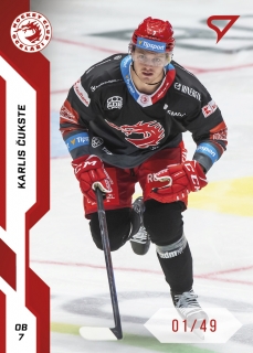 22-23 Tipsport Extraliga - Karlis ČUKSTE č. 004 RED x/49