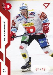 22-23 Tipsport Extraliga - Matej PAULOVIČ č. 102 RED x/49