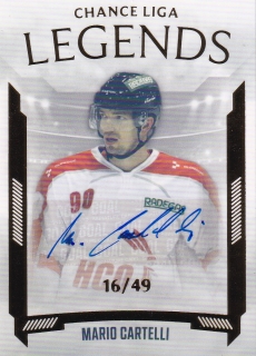 22-23 GOAL Cards - Mario CARTELLI č. LL-4 AUTOGRAPH 16/49