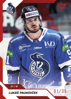 22-23 Tipos Extraliga - Lukáš PAUKOVČEK č. 101 RED x/35