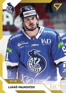 22-23 Tipos Extraliga - Lukáš PAUKOVČEK č. 101 GOLD x/19