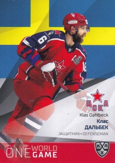 21/22 KHL One World One Game - Klas DAHLBECK č. ONE-004