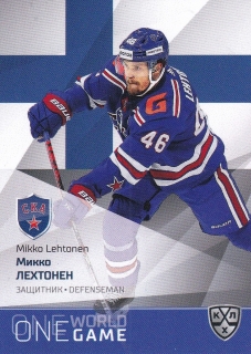 21/22 KHL One World One Game - Mikko LEHTONEN č. ONE-030