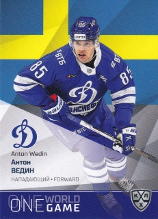 21/22 KHL One World One Game - Anton WEDIN č. ONE-045
