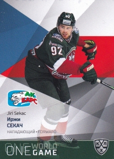 21/22 KHL One World One Game - Jiří SEKÁČ č. ONE-077