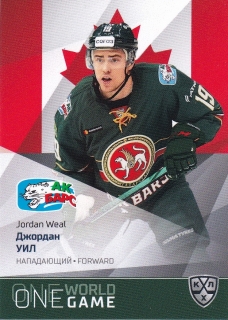 21/22 KHL One World One Game - Jordan WEAL č. ONE-078