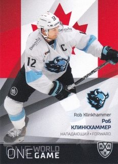 21/22 KHL One World One Game - Rob KLINKHAMMER č. ONE-113