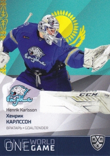 21/22 KHL One World One Game - Henrik KARLSSON č. ONE-131