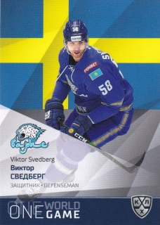 21/22 KHL One World One Game - Viktor SVEDBERG č. ONE-132