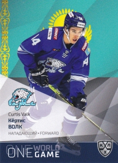 21/22 KHL One World One Game - Curtis VALK č. ONE-135