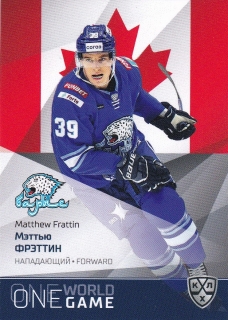 21/22 KHL One World One Game - Matthew FRATTIN č. ONE-136