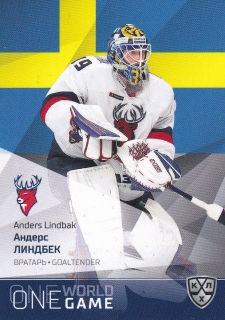 21/22 KHL One World One Game - Anders LINDBACK č. ONE-137