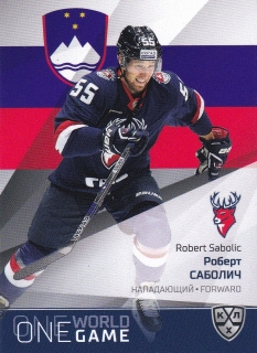 21/22 KHL One World One Game - Robert SABOLIC č. ONE-144