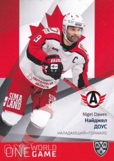 21/22 KHL One World One Game - Nigel DAWES č. ONE-150