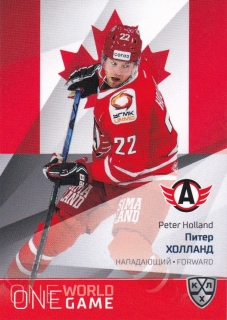 21/22 KHL One World One Game - Peter HOLLAND č. ONE-154