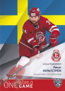 21/22 KHL One World One Game - Linus HULTSTROM č. ONE-163