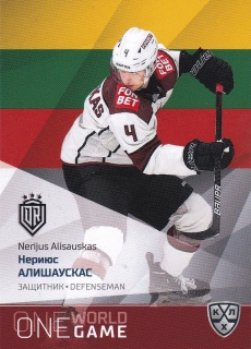 21/22 KHL One World One Game - Nerijus ALISAUSKAS č. ONE-173