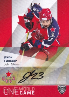 21/22 KHL One World One Game - John GILMOUR č. ONE-A02 4/11