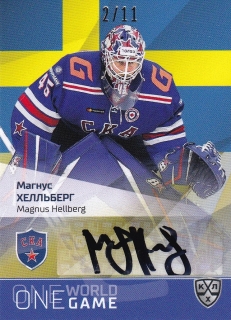 21/22 KHL One World One Game - Magnus HELLBERG č. ONE-A19 2/11