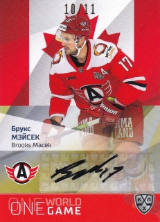 21/22 KHL One World One Game - Brooks MACEK č. ONE-A108 10/11